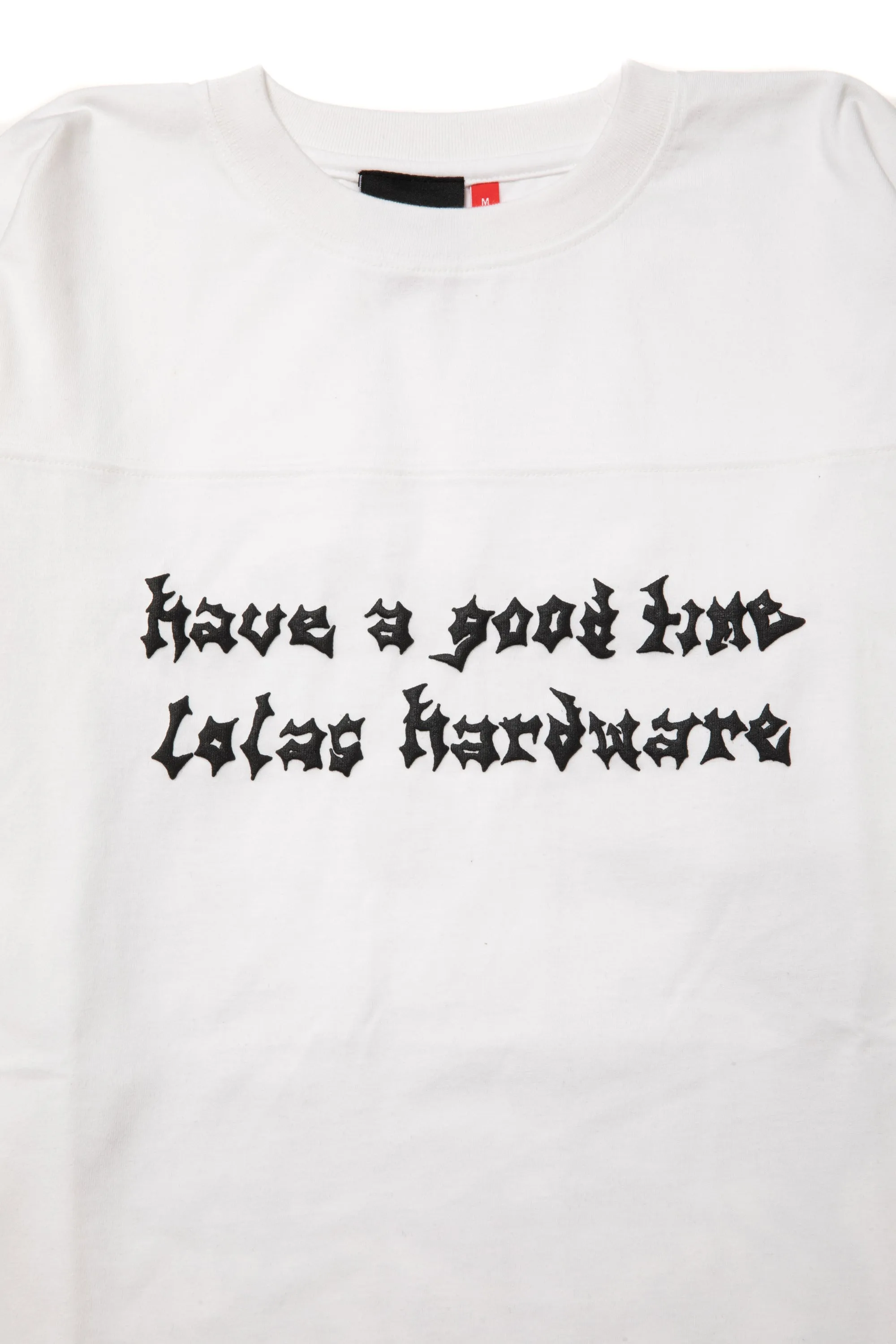 LOLA'S HARDWARE X hagt PEACE SYSTEM L/S TEE WHITE
