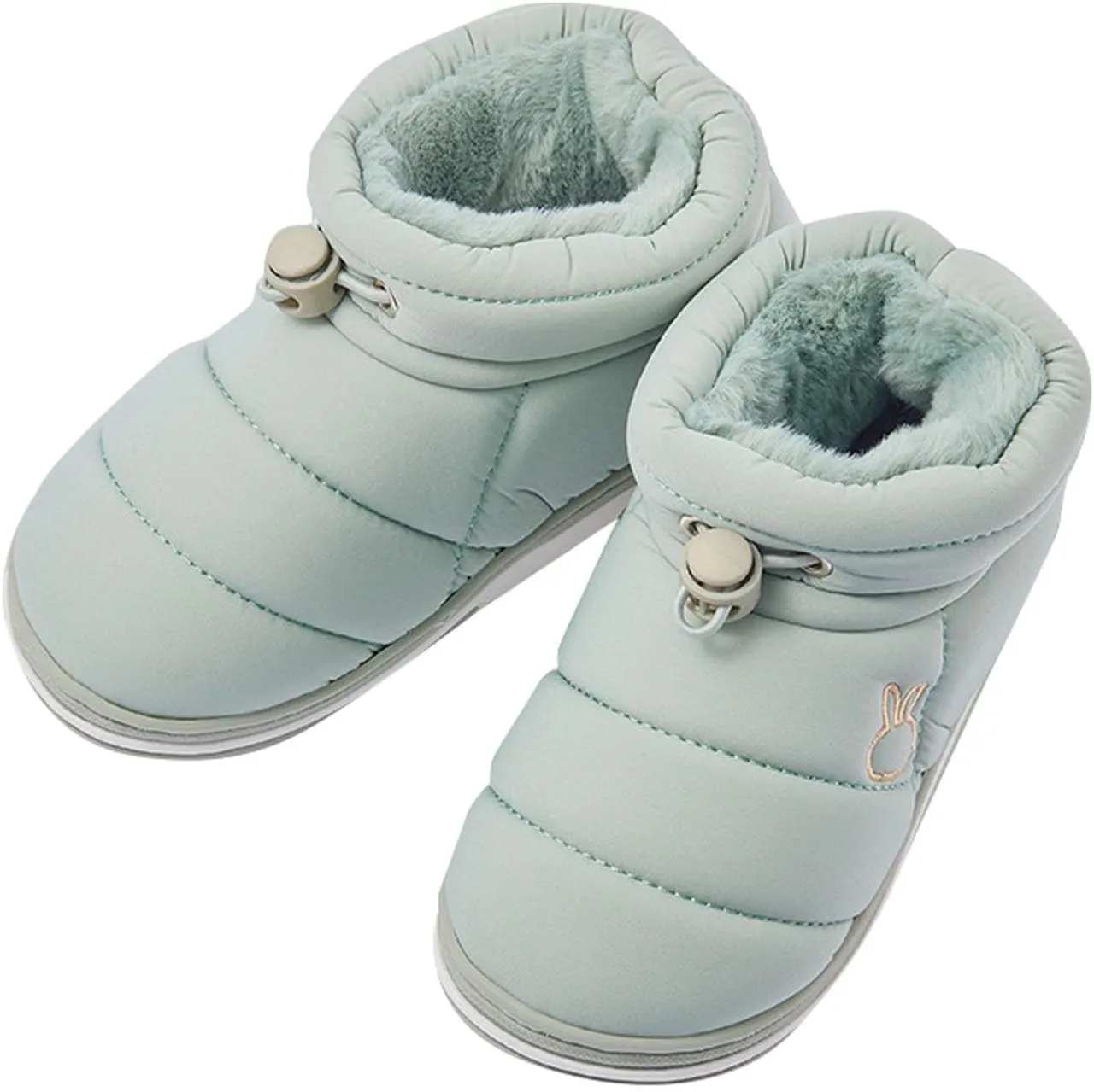 Low Heel Boots for Fashion Winter Toddler Snow Boots Children Ankle Boots Flat Bottom Non (Green, 13.5 Little Child)