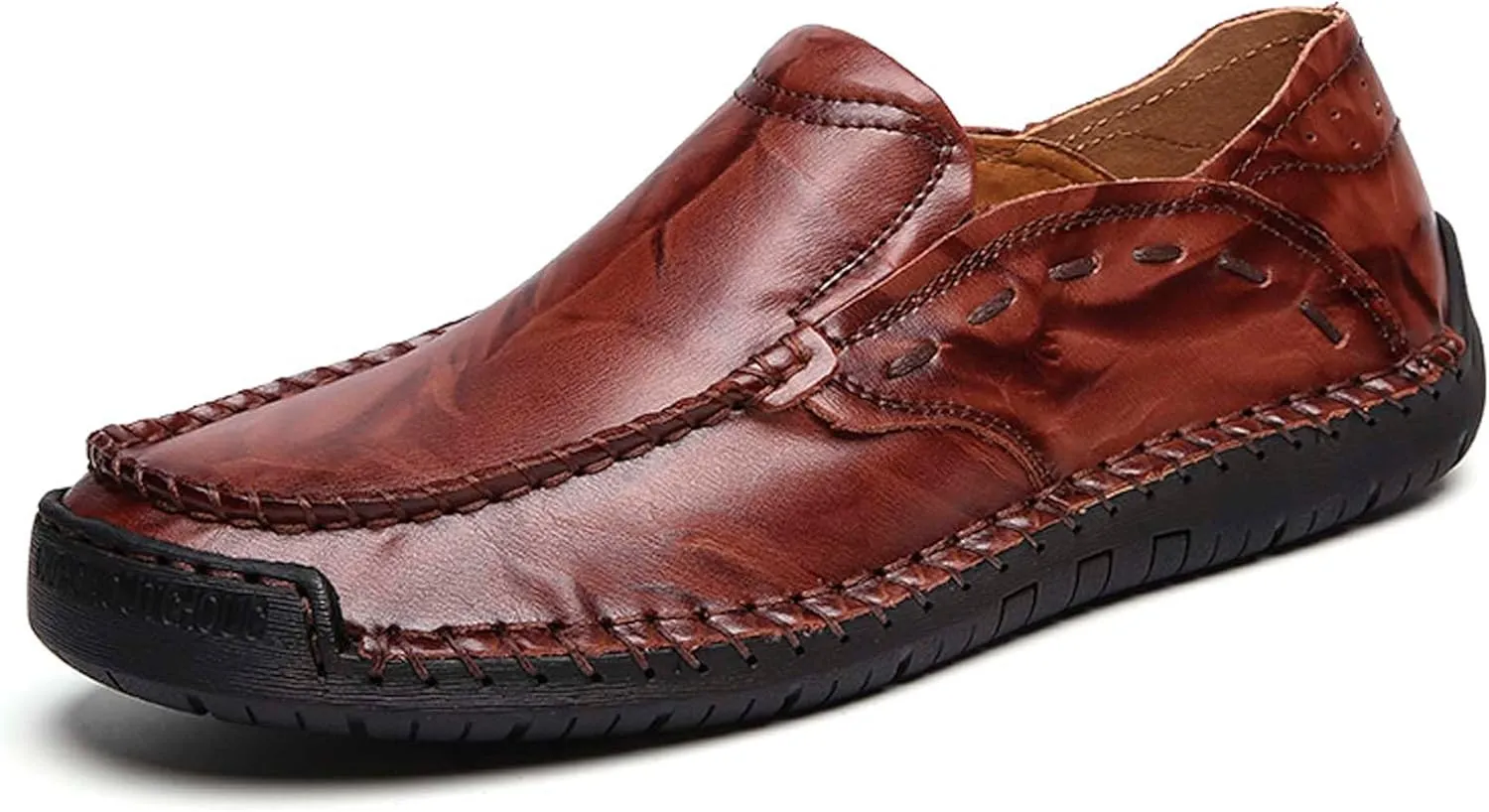 Men's Casual Loafers Fashion Walking Shoes Non-slip Driving Shoes Comfortable Cowhide Casual Shoes Business Office Shoes Outdoor Casual Sneakers