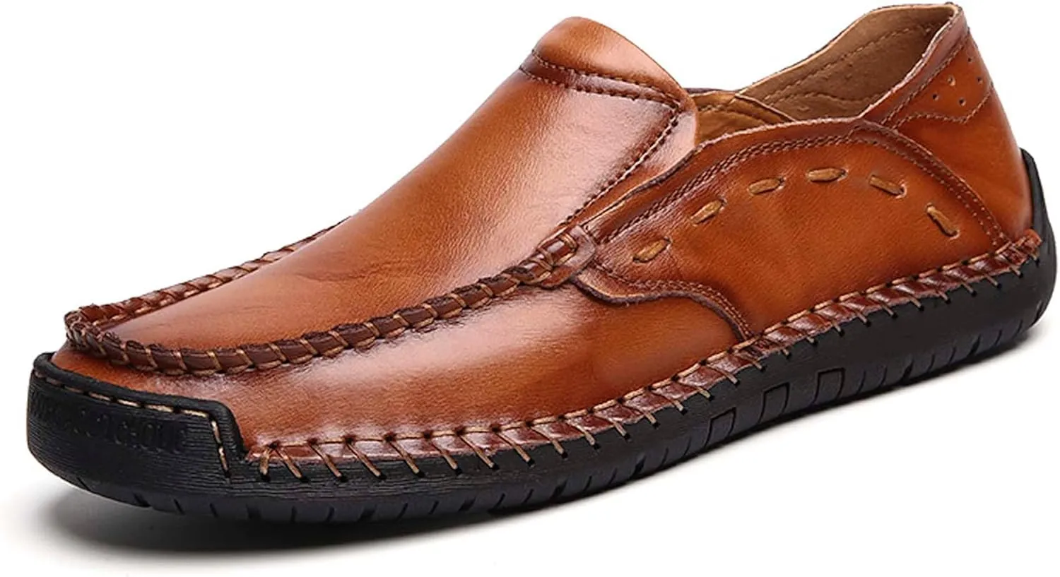Men's Casual Loafers Fashion Walking Shoes Non-slip Driving Shoes Comfortable Cowhide Casual Shoes Business Office Shoes Outdoor Casual Sneakers