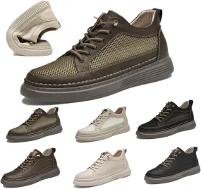 Men's Invisible Height Increasing Elevator Shoes 2.5 Inches Taller Height Casual Sneakers Comforts Leather Skeleton Shoes Lace Up Leather Oxford Dress Shoes