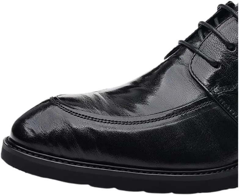 Men's Leather Shoes Business Casual Soft Sole Formal Shoes Fashion Comfortable Breathable Leather Shoes Leather Lined Lace Up for Men