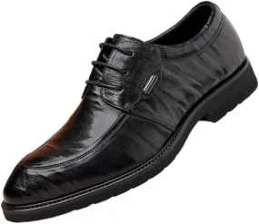 Men's Leather Shoes Business Casual Soft Sole Formal Shoes Fashion Comfortable Breathable Leather Shoes Leather Lined Lace Up for Men