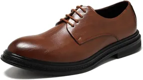Men's Lightweight Dress Shoes Classic Leather Summer Lace Up Genuine Leather Formal and Party Oxford Shoes