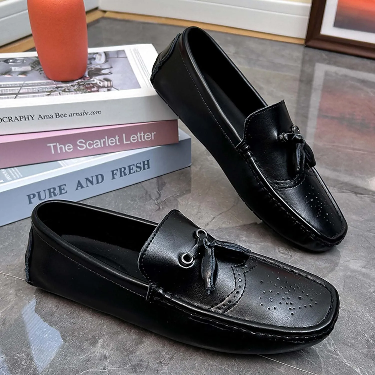 Men's Loafers Classic Retro Casual Driving Shoes Fashion Slip On Casual Shoes-Large Men's Shoes-5-14 US Size