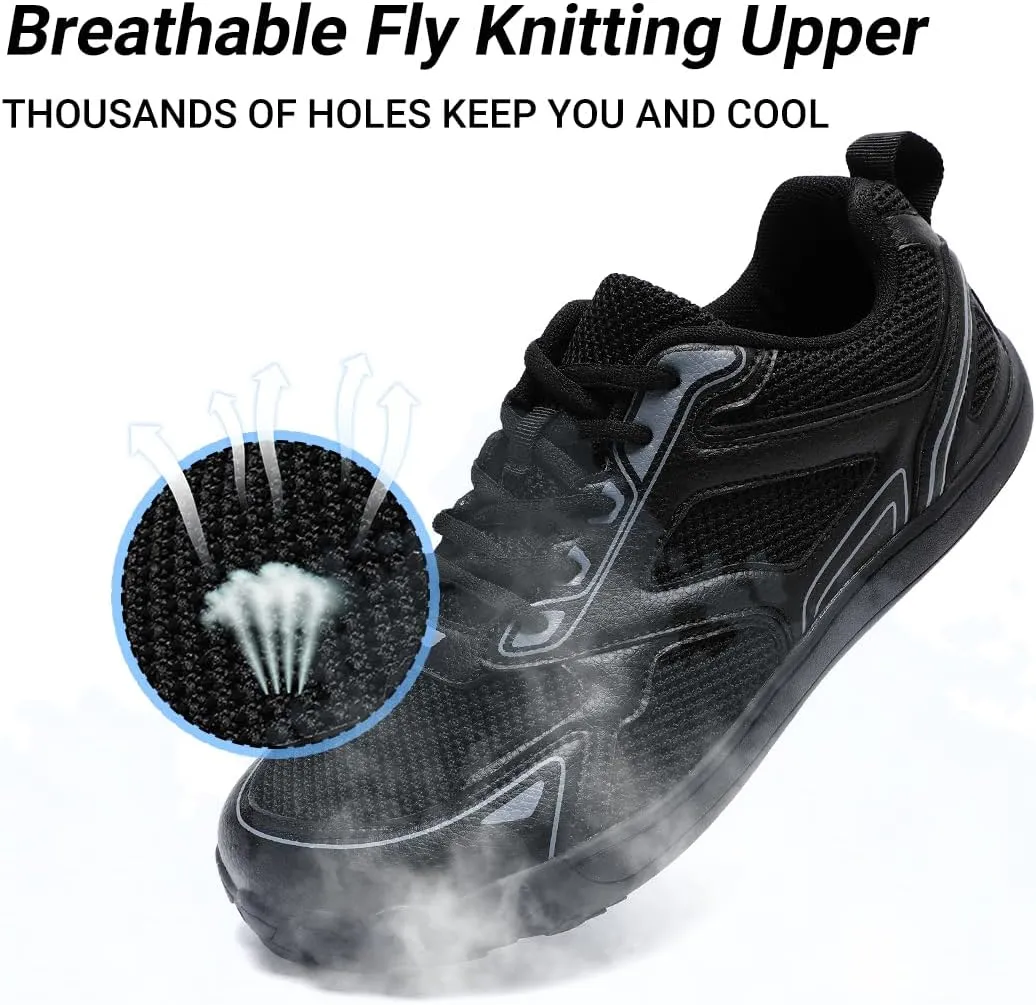Men's Running Shoes Barefoot Shoes Training Wide Toe Low Top Slip On Casual Sports Walking Tennis Sneakers Zero Drop Sole Comfortable Fashion Sports Breathable