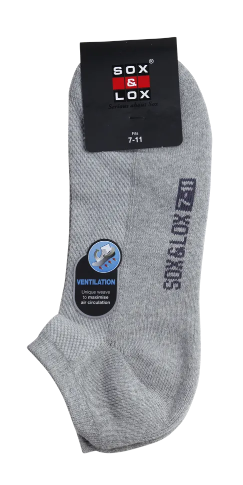 Men's Sports Cushioned Low Cut [Ventilation Panel]