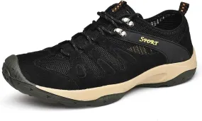 Mens Sports Water Shoes Lightweight Breathable Hiking Outdoor Quick Dry Beach Shoes Waterproof Anti-Slip