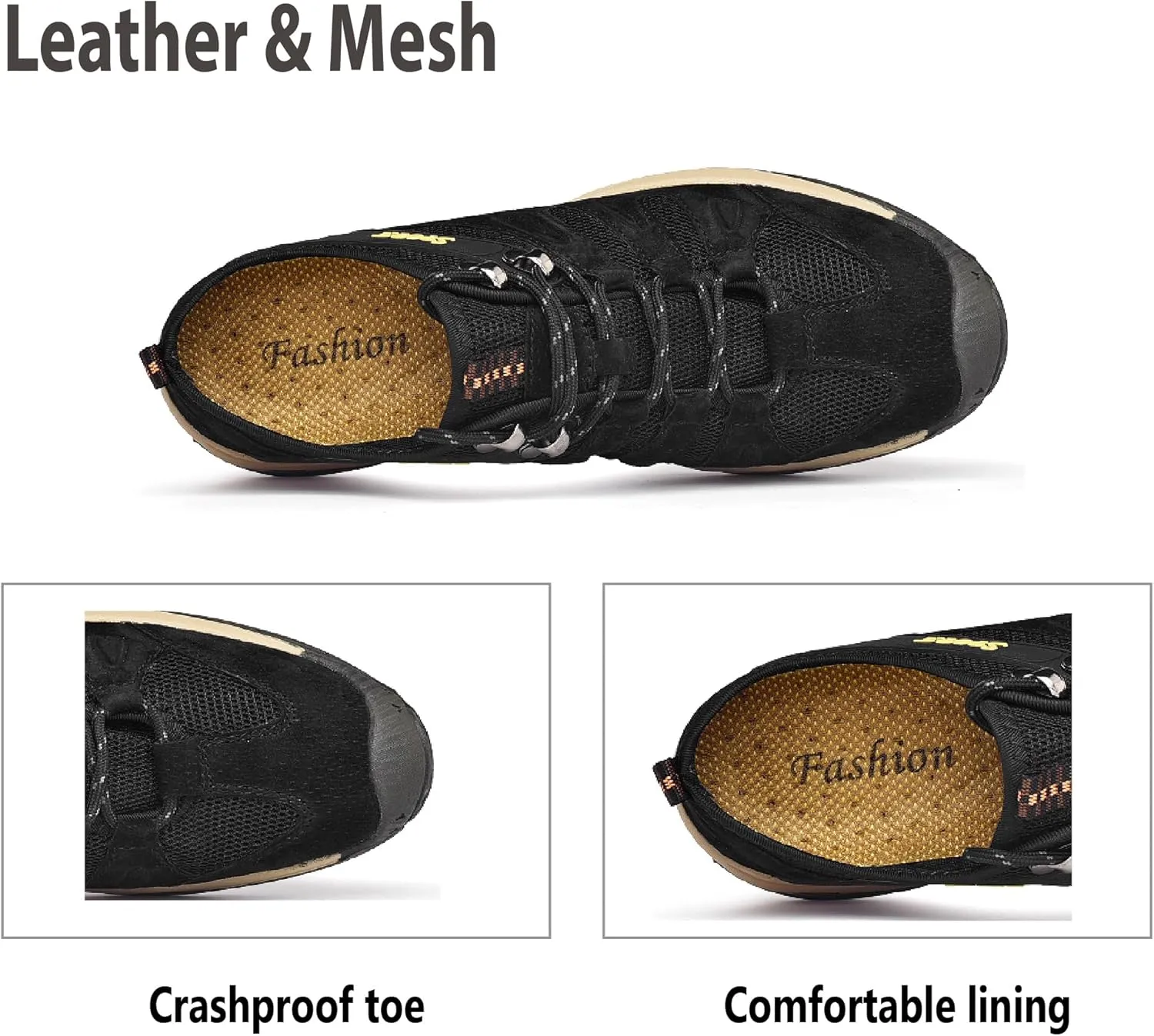 Mens Sports Water Shoes Lightweight Breathable Hiking Outdoor Quick Dry Beach Shoes Waterproof Anti-Slip