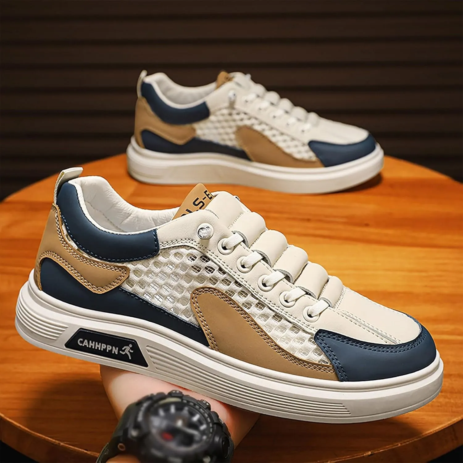 Men's Summer Breathable Mesh Casual Shoes Fashion Hollow Soft Soled Sneakers Mens Driving Shoes Casual Men Shoes Men Shoes