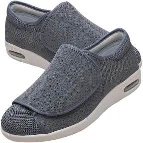 Mens Trainers Slip On Wide Fit Touch Fasten Gym Sports Running Sneakers Mens Shoes Lightweight Breathable Mesh Comfortable Gym Sports Tennis Soft Fashion Sneakers
