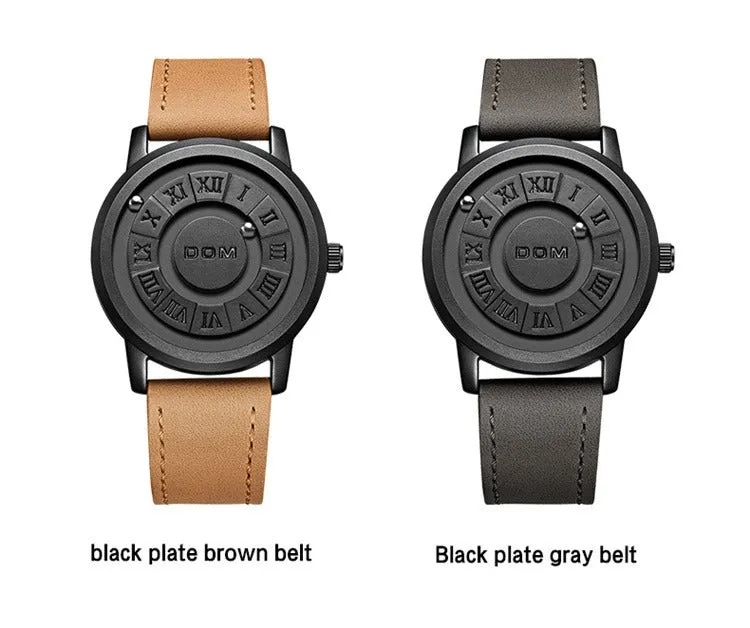 Men's Watches Magnetic Rolling Pointer Unique Design Luxury Stainless Steel Wristwatch | 0047