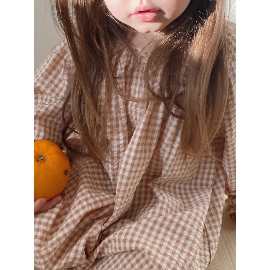 Nightingale Gown - Macchiato Check