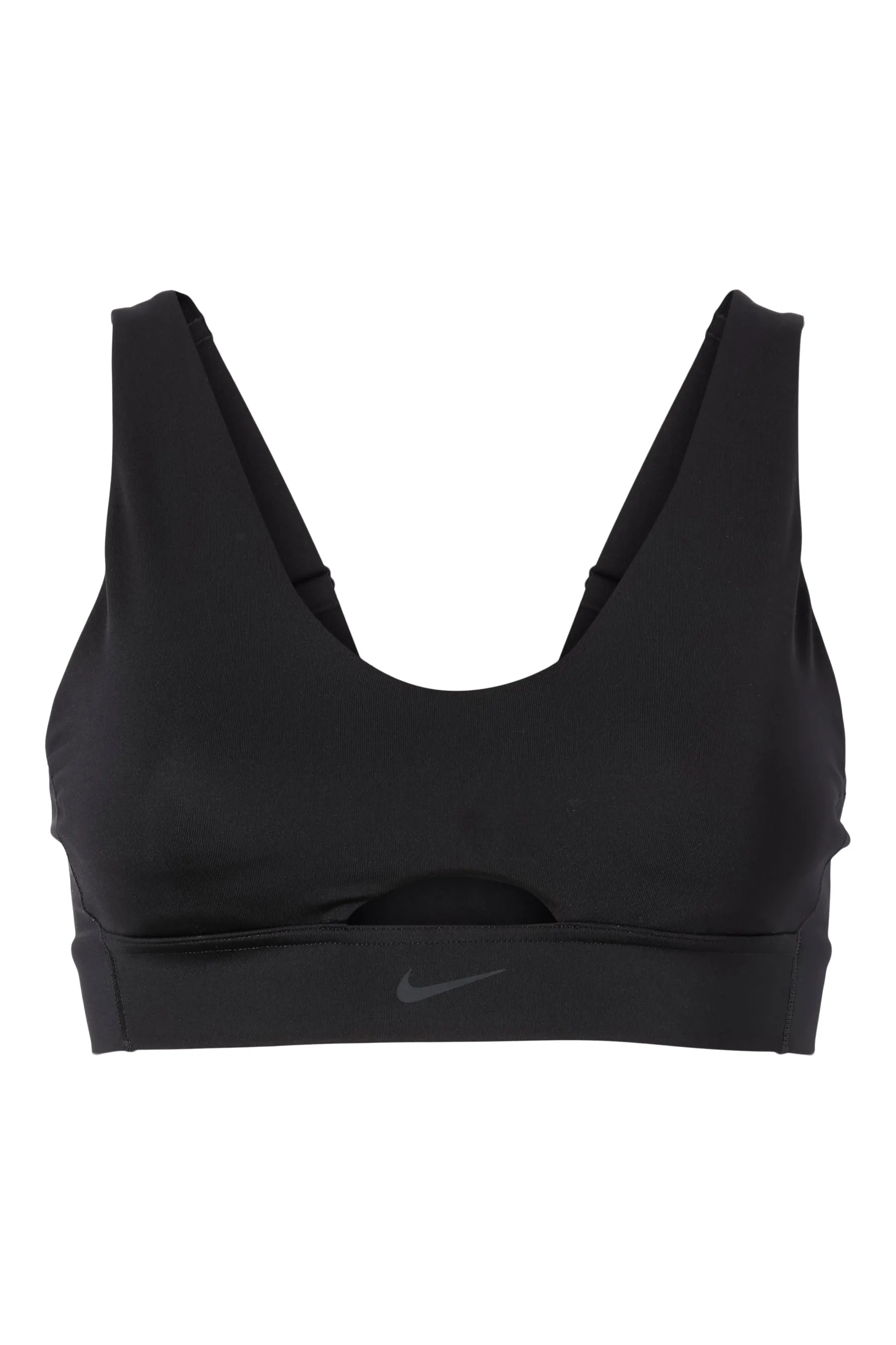 Nike Indy Plunge Cutout Bra - Black/dk Smoke Hrey