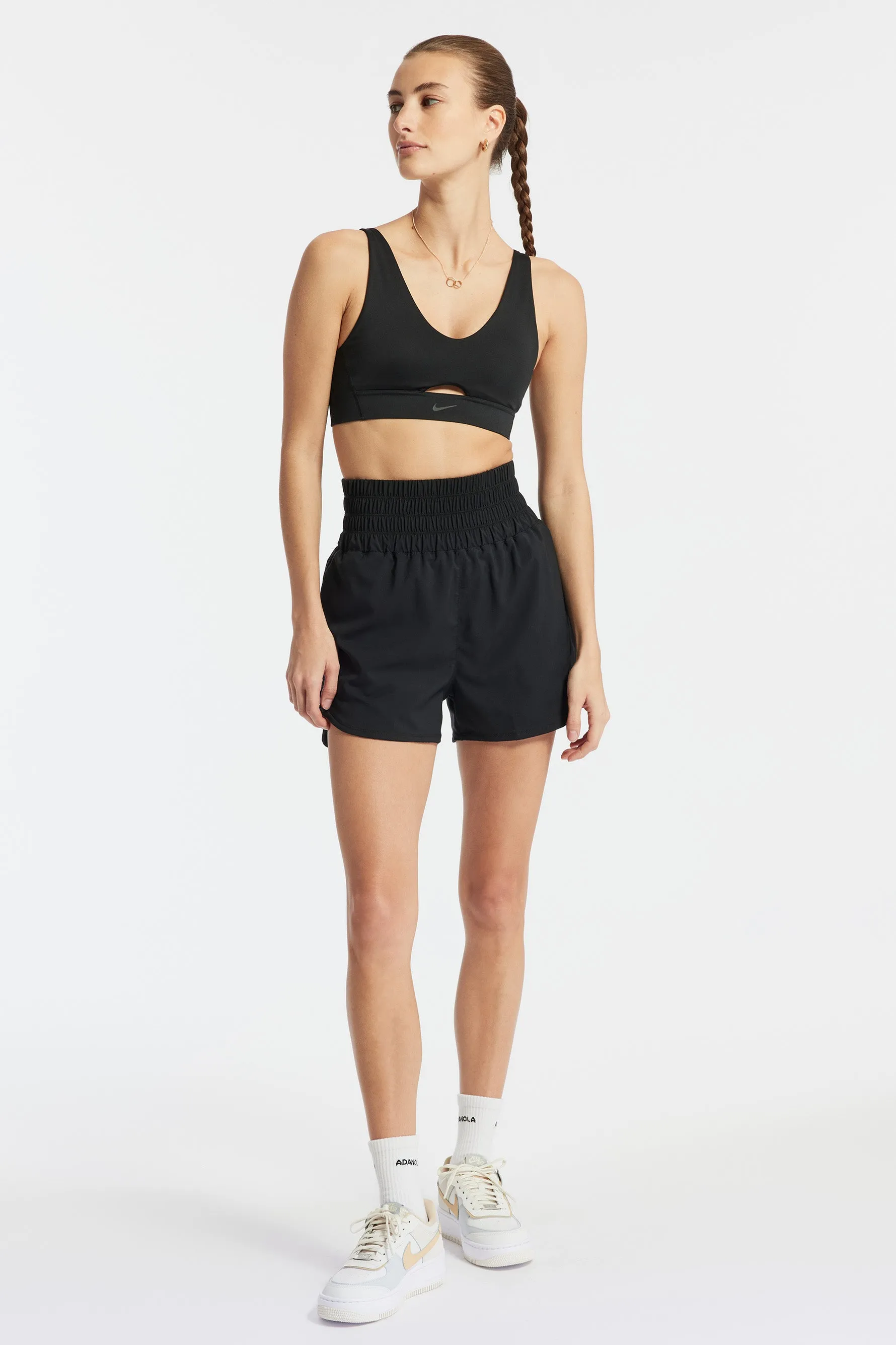 Nike Indy Plunge Cutout Bra - Black/dk Smoke Hrey