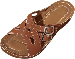 Sandals for Women Comfortable Arch Support Slide Shoes Slip On Dressy Summer Sandal Open Toe Wedge Sandals Walking