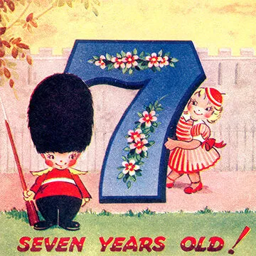 Seventh Birthday - Birthday Card