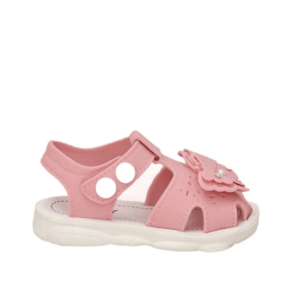 Sweetheart Pink Butterfly-Themed Sandals for Girls