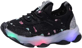 Toddler Boys Girls Light Up Shoes Lightweight Breathable Anti-Slip Led Flashing Sport Sneakers for Toddler Kids