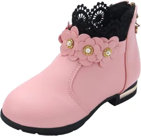 Toddler Single Shoes Girls Shoes Fashion Ankle Boots Kids Low Heel Cute Warm Snow Boots