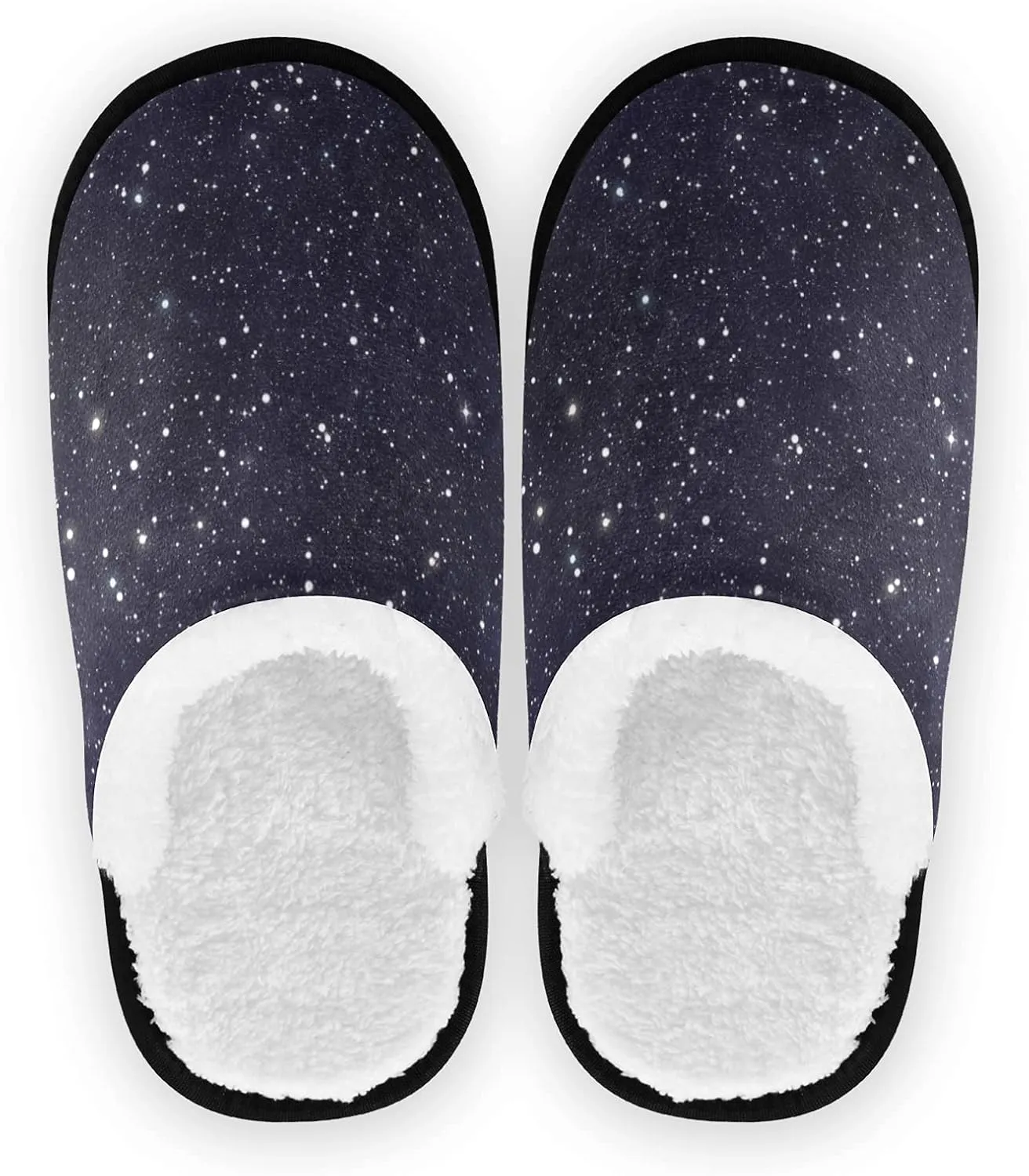 Unisex Fuzzy Feet Plush Slippers Anti-Slip Warm House Shoes M/L