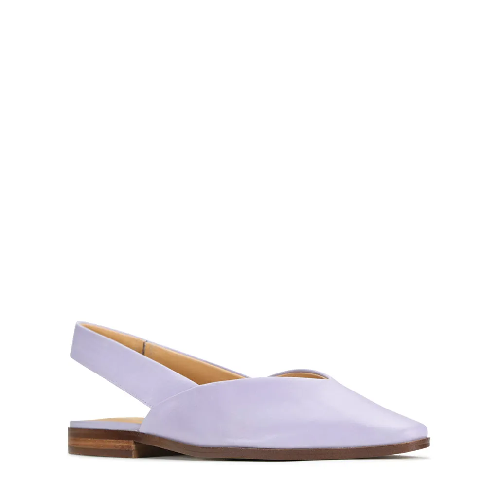 Vine Flat leather Sling Back