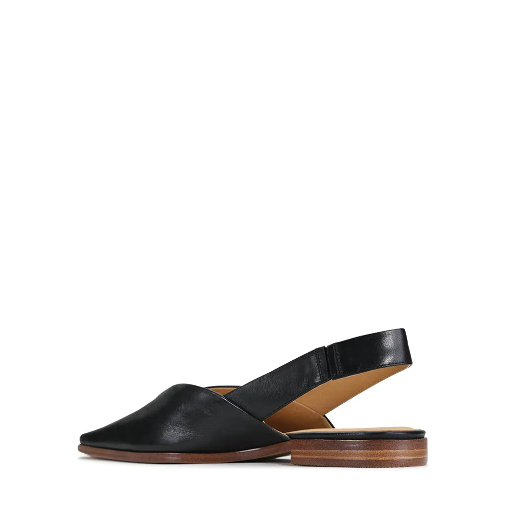 Vine Flat leather Sling Back