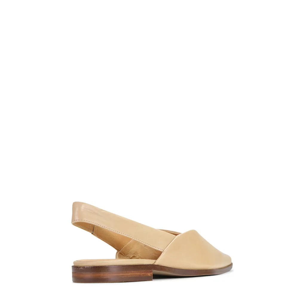Vine Flat leather Sling Back