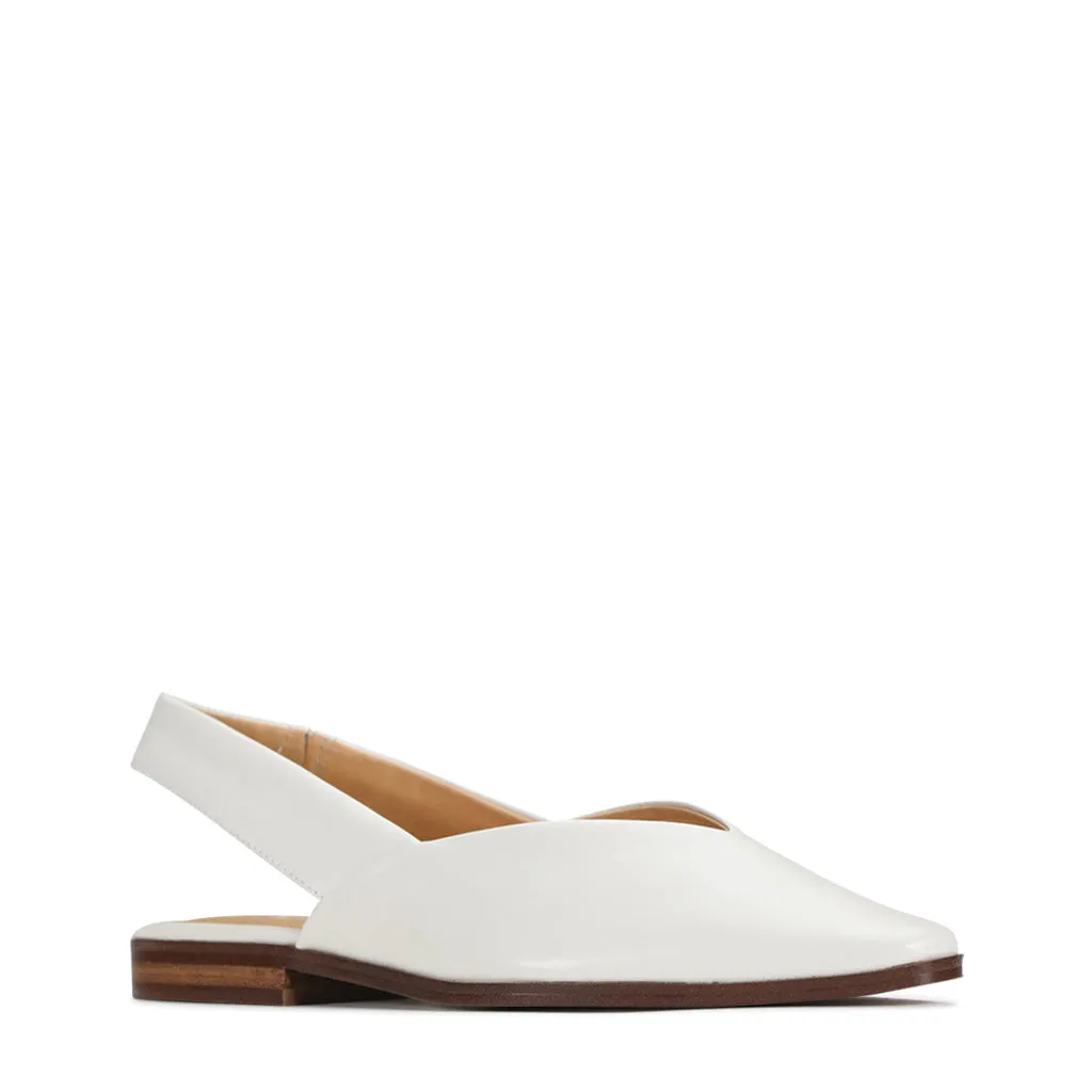 Vine Flat leather Sling Back