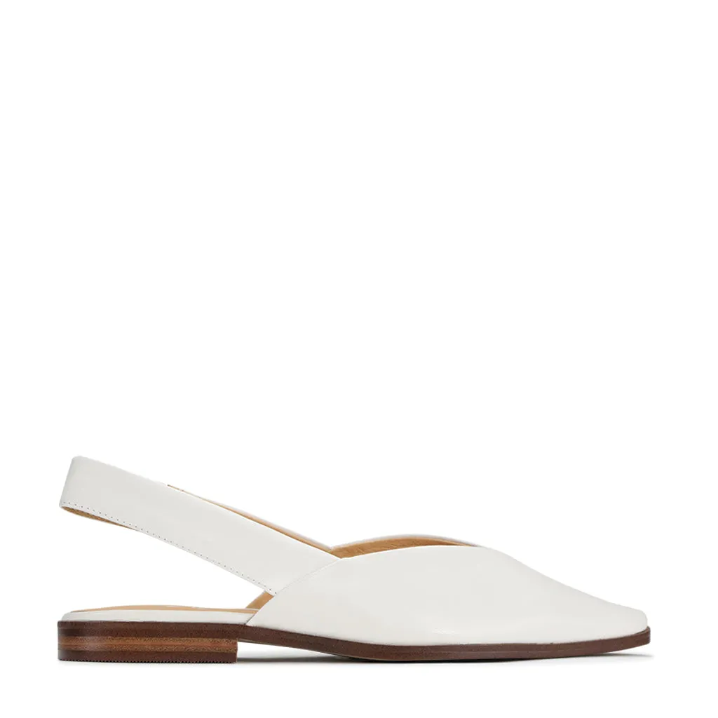 Vine Flat leather Sling Back