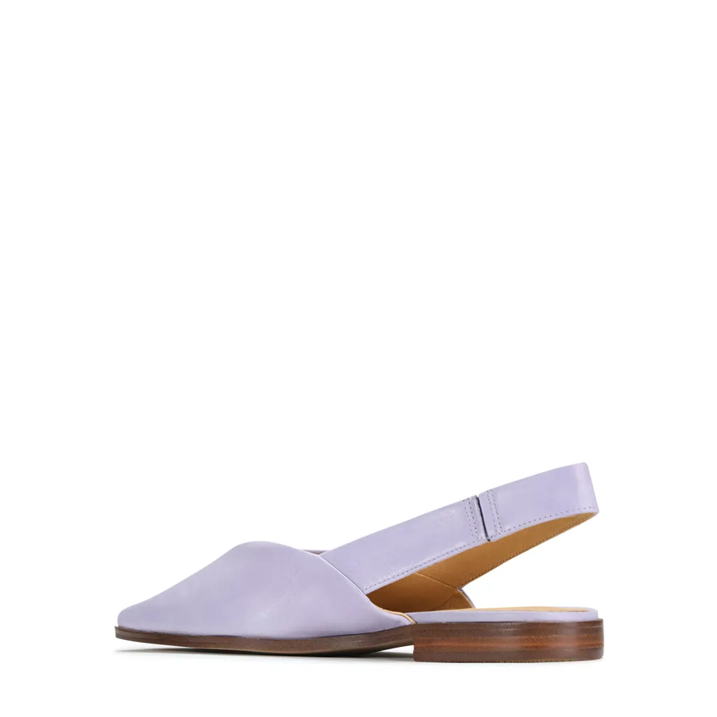Vine Flat leather Sling Back
