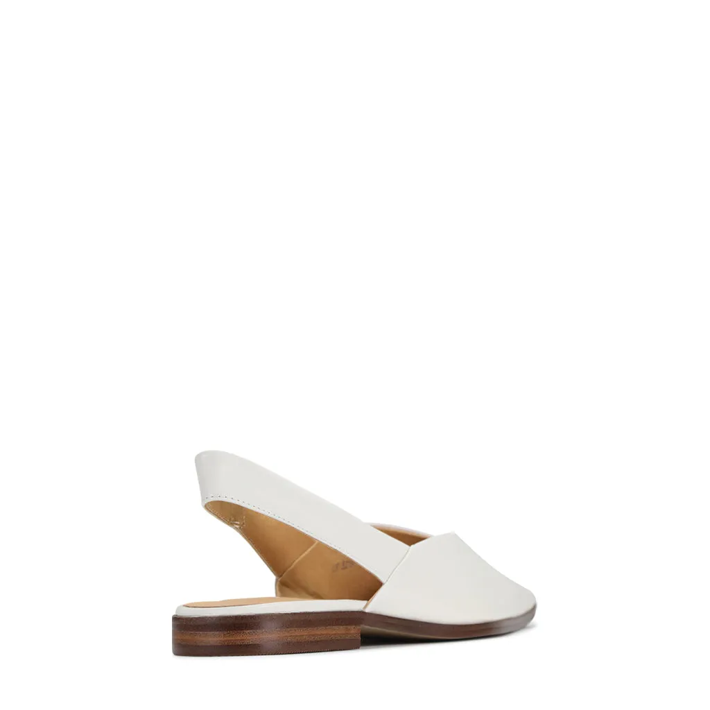 Vine Flat leather Sling Back