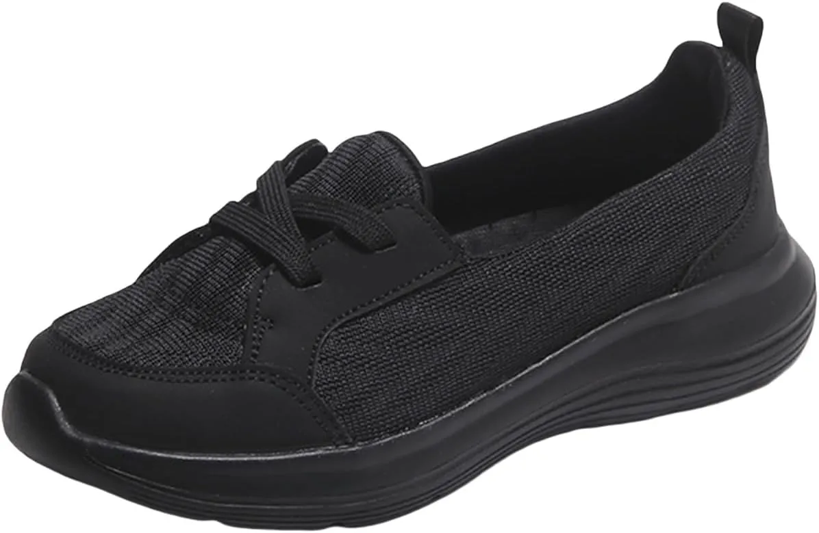 Women Comfy Orthopedic Walking Shoes, 2025 New Women's Breathable Slip On Arch Support Non-Slip Sneakers on Shoes Comfort Wide Width Fit Slip-Ins Boat Casual Soft Sole Low Top Loafers Flats