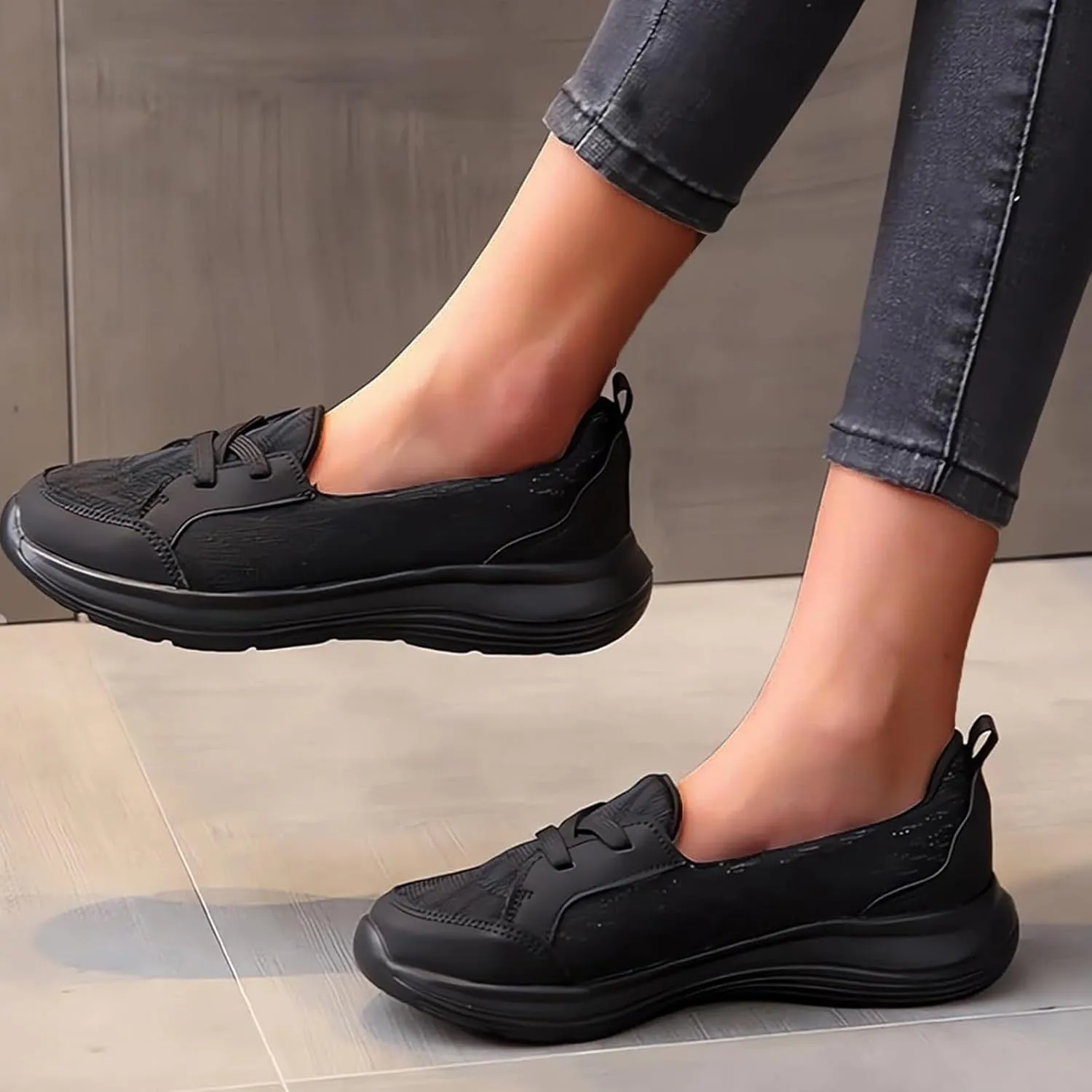 Women Comfy Orthopedic Walking Shoes, 2025 New Women's Breathable Slip On Arch Support Non-Slip Sneakers on Shoes Comfort Wide Width Fit Slip-Ins Boat Casual Soft Sole Low Top Loafers Flats