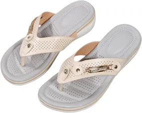 Womens Arch Support Flip Flops Comfortable Yoga Mat Slip On Low Wedge Sandals Summer Clip Toe Beach Walking Thong Cushion Sandals for Women Shower Shoes Indoor