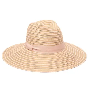 Women's Mixed Braid Pinched Knot Trim Fedora
