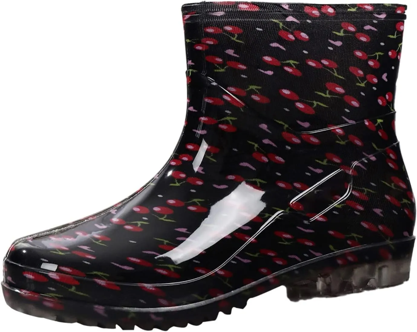Womens Rubber Boots Womens Rain Boots for Boating Fishing Gardening Farming Slip-Resistant Slip-On Rain Shoes